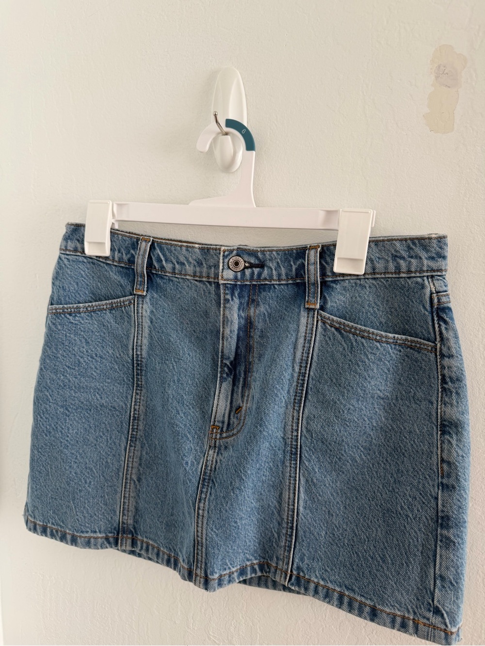Abercrombie & Fitch Light Blue High-Rise Denim Skirt